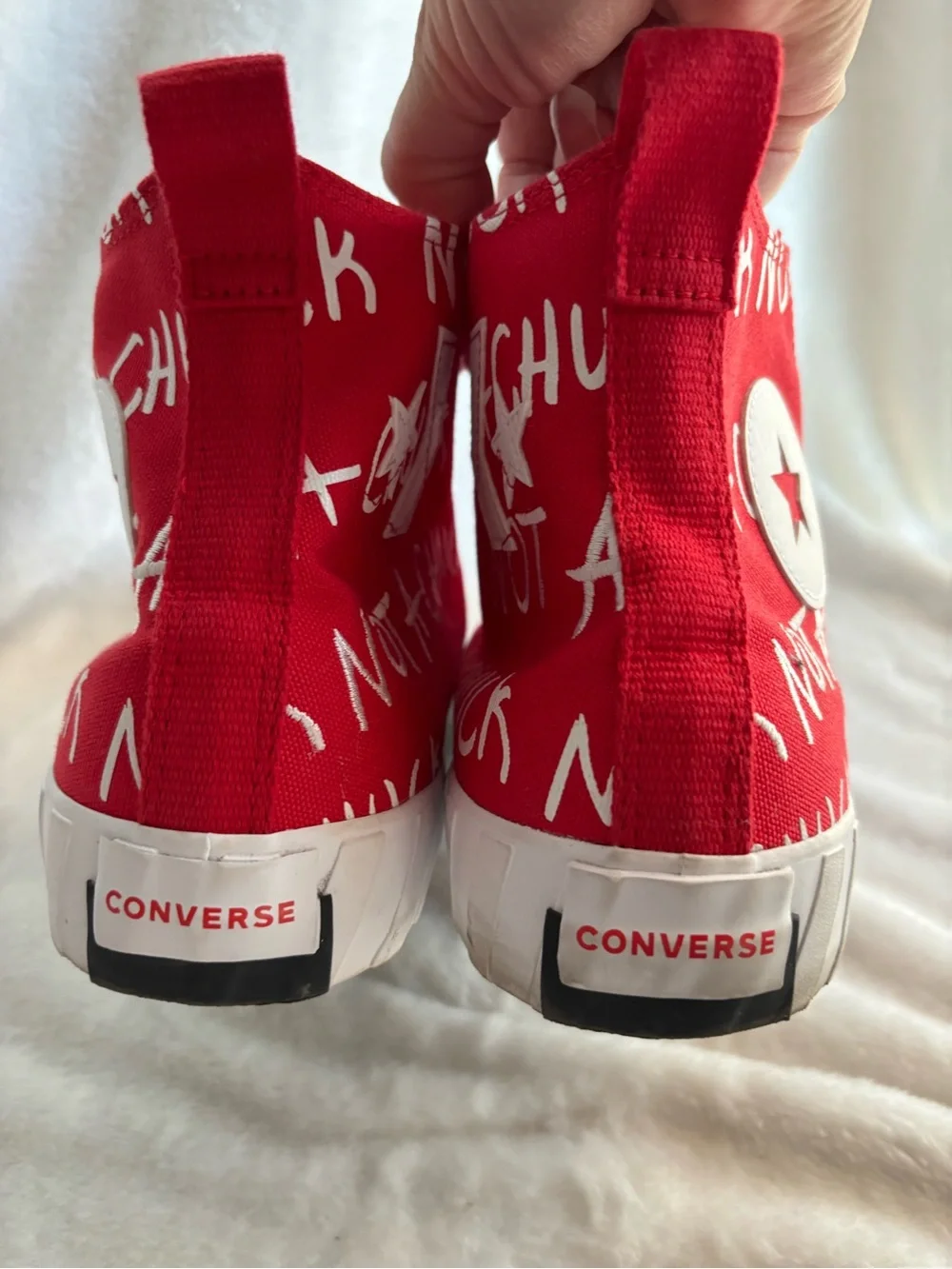 CONVERSE Not A Chuck 70 HI UNTITL3D Sneakers Red White Mens Size 11 Womens 13 - Picture 9 of 13